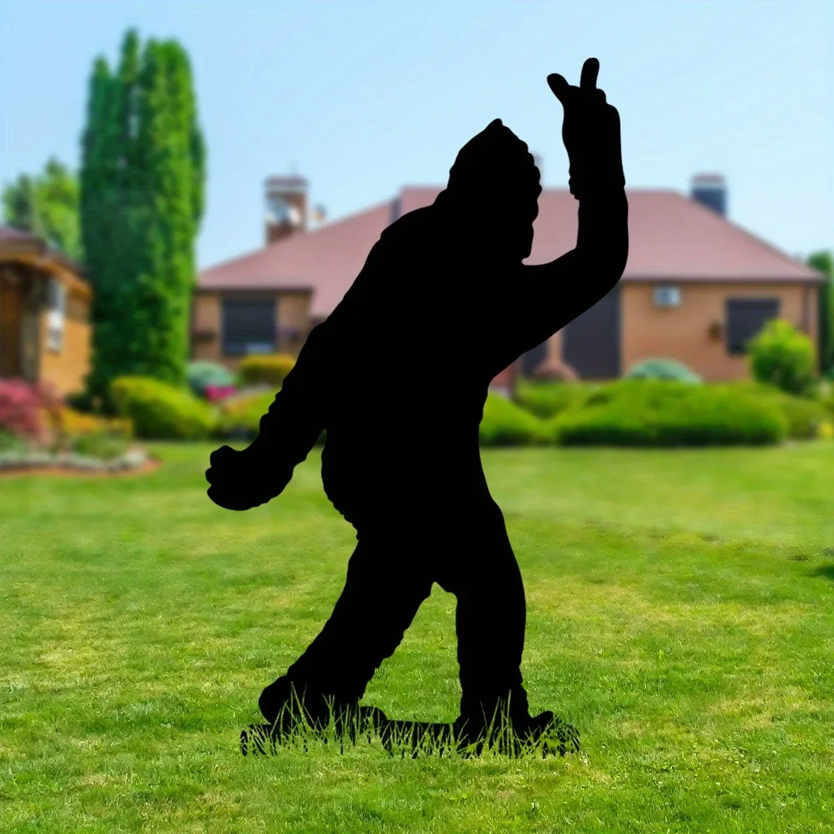 Pali da giardino decorativi in metallo regali Sasquatch per uomo donna, decorazioni per Statue Sasquatch all\'aperto, decorazioni patriottiche