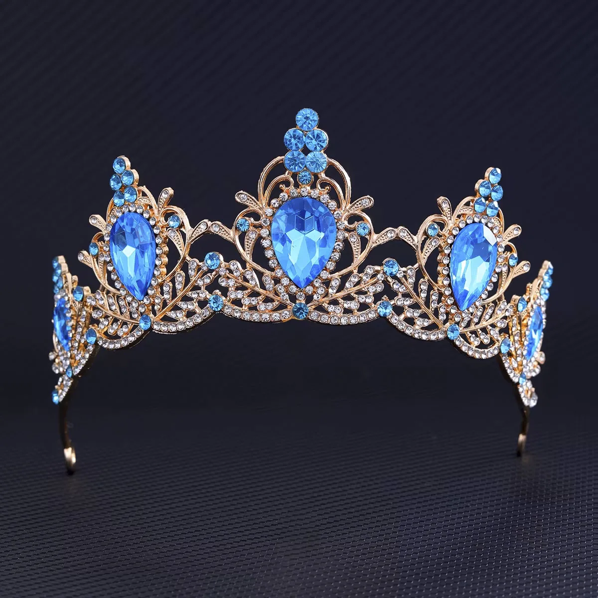 Luxury Princess Crystal Crown Vintage Baroque Rhinestone Tiara for Woman Bridal Wedding Party Headdress Jewelry Hair Accessories