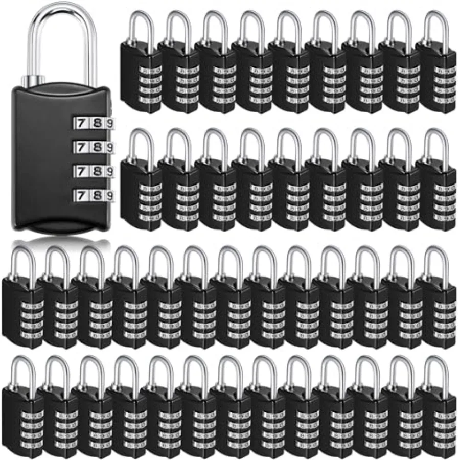 

Pcs 4 Digit Combination Locks Combination Padlock Luggage Number Locks Outdoor Waterproof Resettable Padlock for Door Traveling