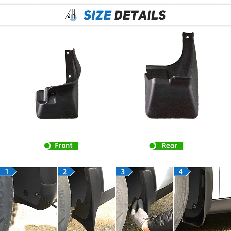 4 PCS Mudguards For Toyota Yaris 2022 Accessories 2014 ~ 2022 Hatchback XP150 Front Rear Flap Splash Mud Fenders Car Accessories