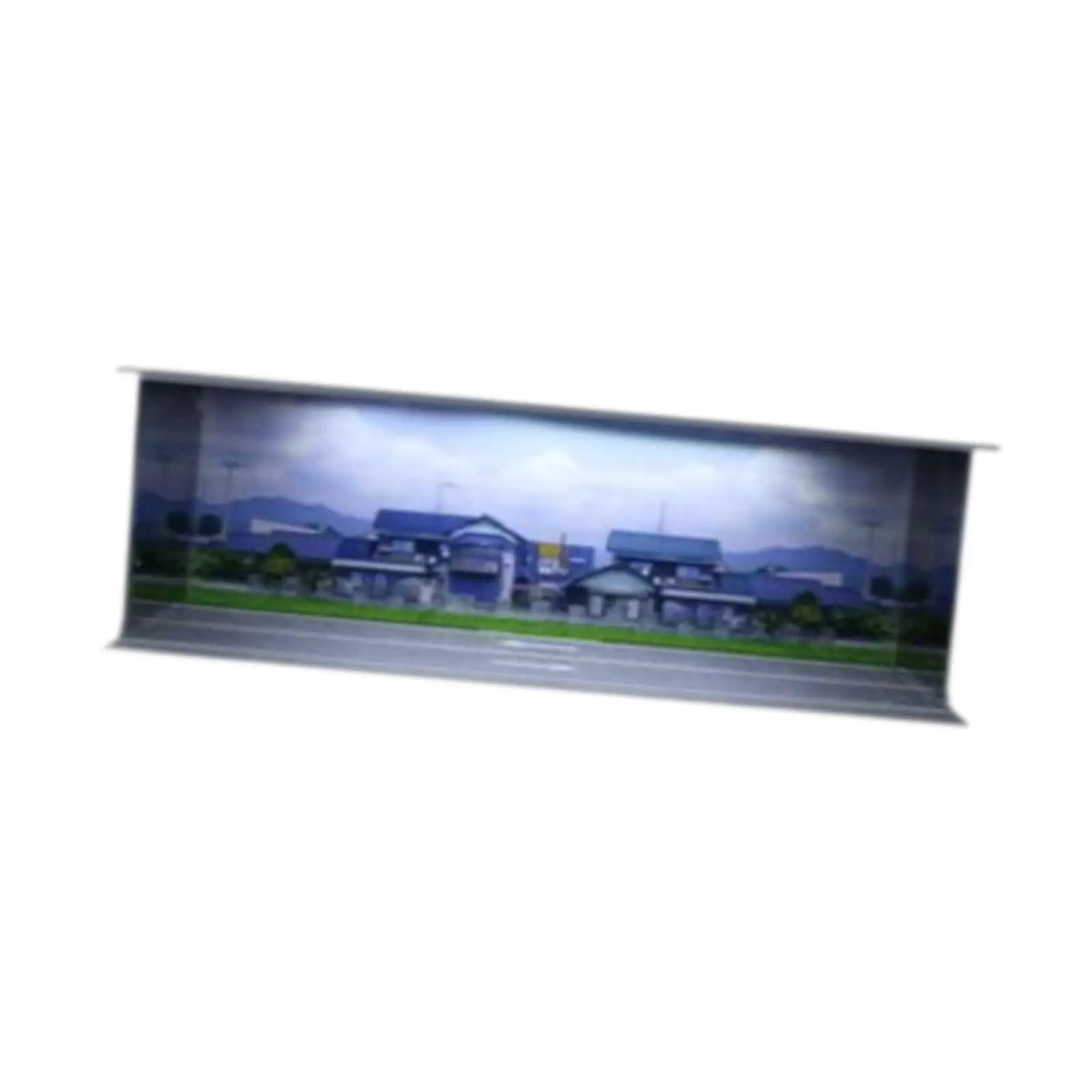 Car Model Display Case with Lighting 1/64 Scale Acrylic Garage Scenery for Toy Car Collection and Storage