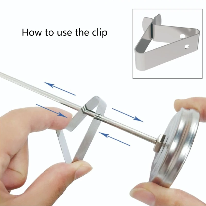 Termometer Permen/Goreng dengan Termometer Dial Baca Instan Termometer Memasak Daging Batang Tahan Karat 0-300 Pengiriman