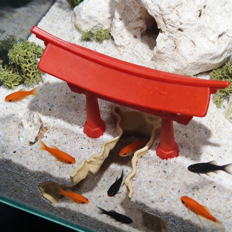 

3D-печатное японское украшение для аквариума Torii Gate-рыба и креветки, скрывающее пещера, украшение для аквариума для маленьких водных домашних животных