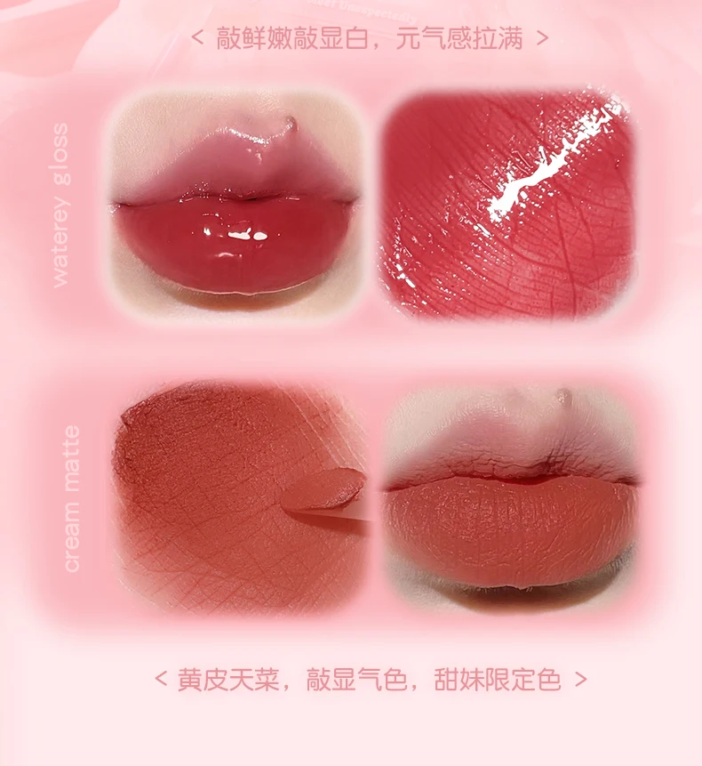 GOGO TALES Double Lip Gloss Mirror Finish Nude Color Korean