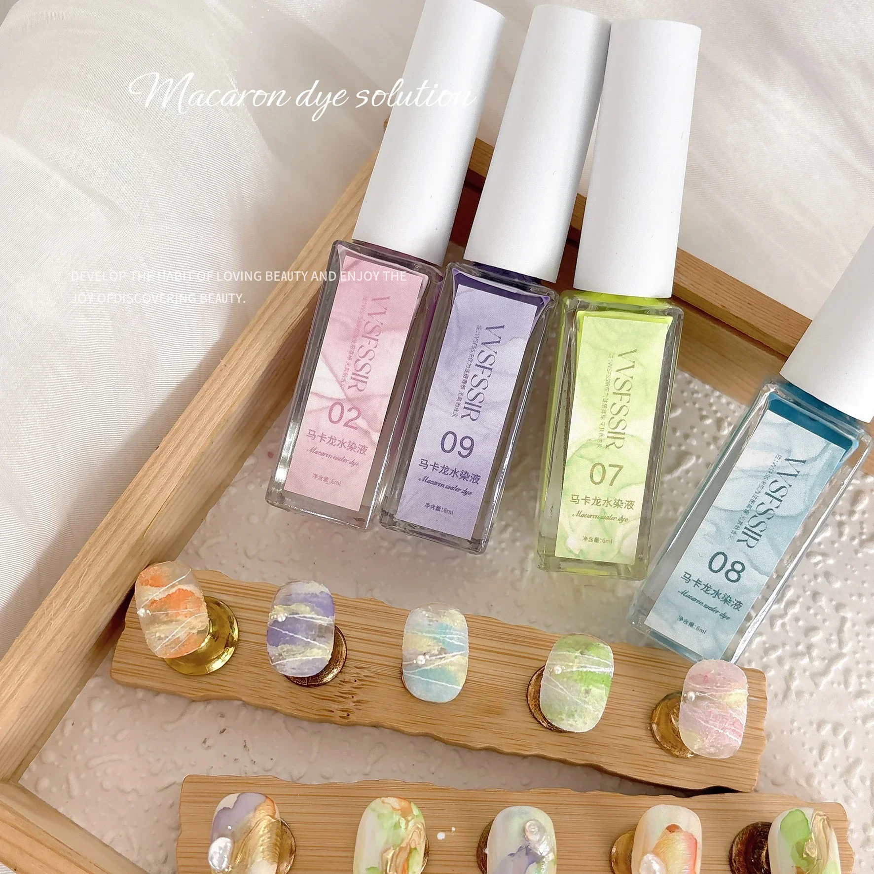 

6ml Watercolor Ink Blooming Gel Nail Polish Smoke Effect Gel Lacquer Blossom Nail Gel Varnishes For Manicure 9 Colors