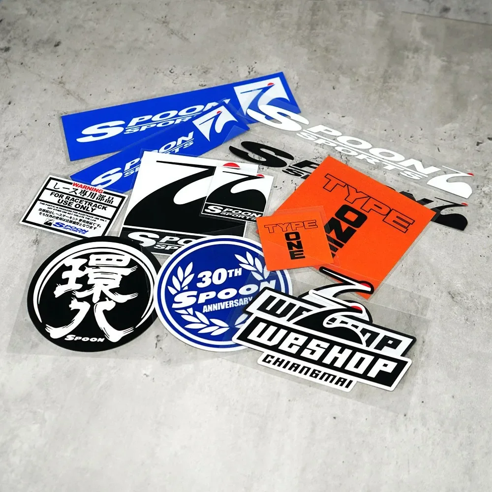 JDM Style Racing Sticker Set, Various Colors Waterproof Vinyl Decal for Car Window Body Decor