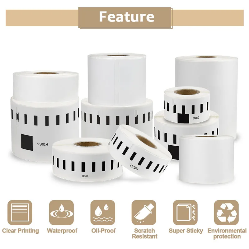 1Roll 99014 Compatible Dymo LW Label 99010 99012 99014 11352 11355 Adhesive Thermal Paper for DYMO LabelWriter 450 450 Turbo 4XL