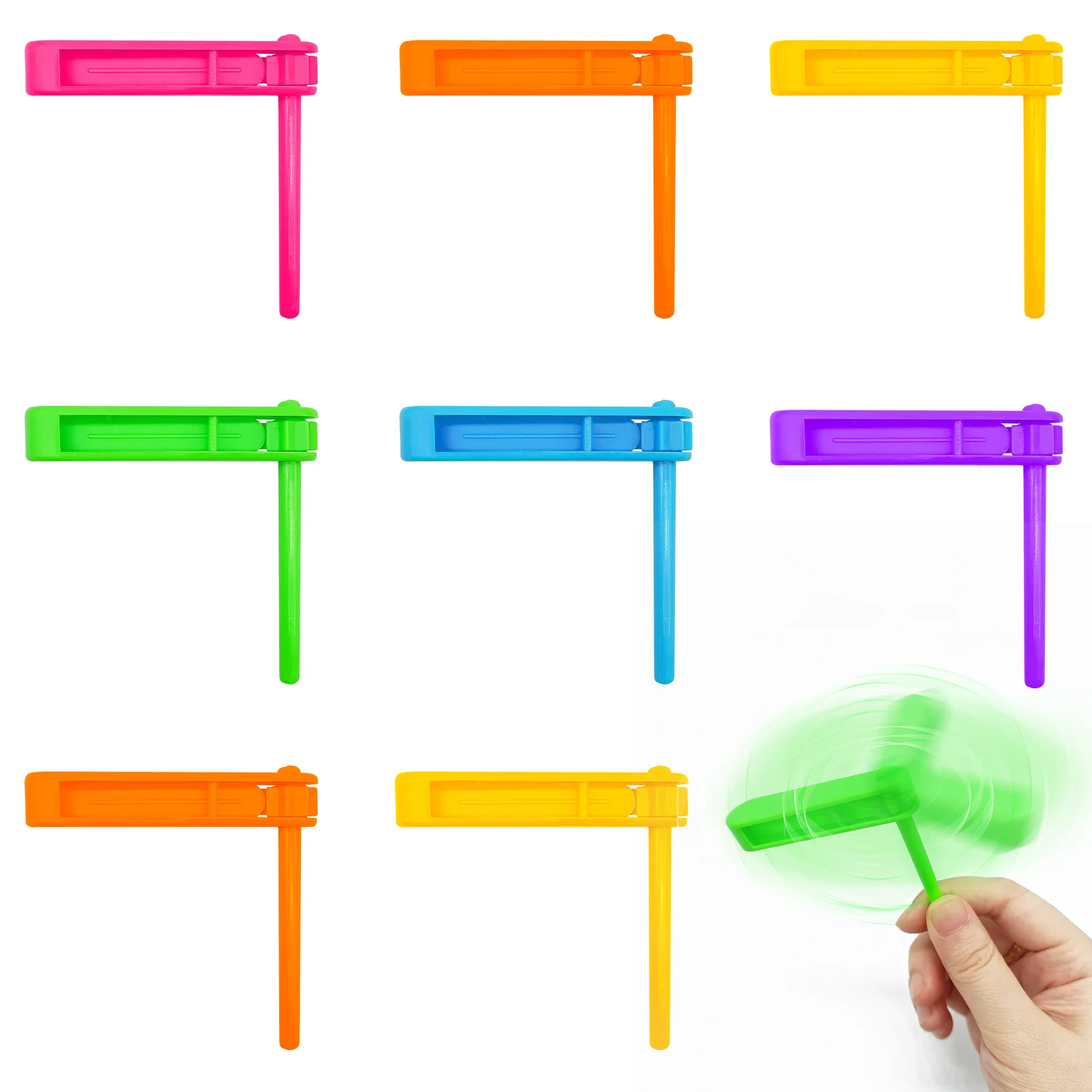 10Pcs Plastic Hand Swing Whistle Creative Fun Party Cheering Shouting Hand Swing Whistle Holiday Activities Atmosphere Toy Gifts
