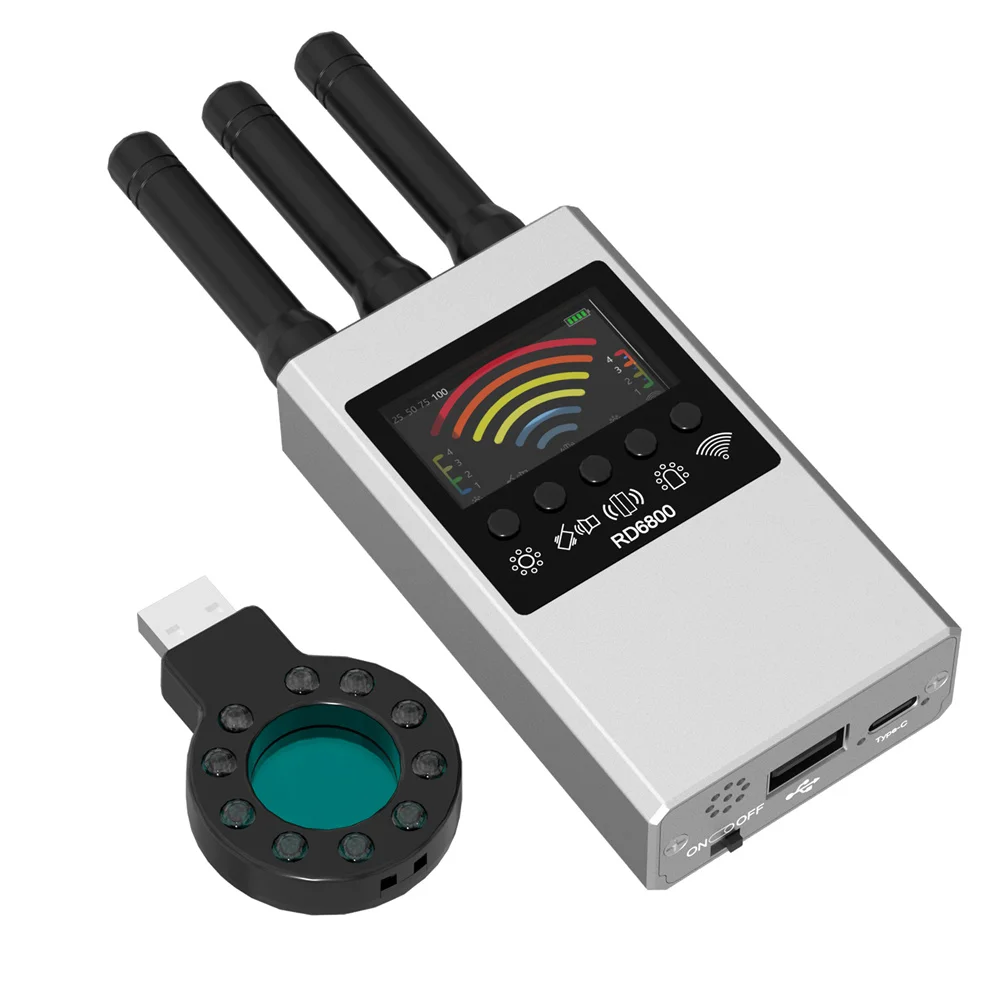 

NEW Wireless RF Signal Detector Bug GSM Audio GPS Tracker Mini Camera Finder Camera IR Scanning AI Standby Automatic Detection