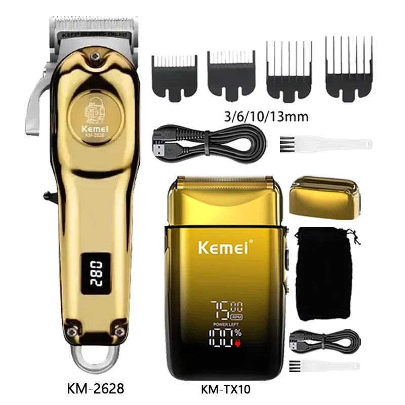 

Машинка для стрижки волос Kemei Km-2296 Km-2628 Km-TX10 Профессиональный электрический триммер для бороды для мужчин Машинка для стрижки волос Набор для ухода за волосами