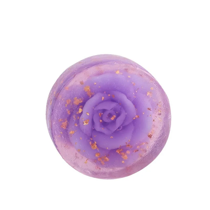 Rose round Moisturizing Lavender Flower Essential Oil Cleansing Gift Soap