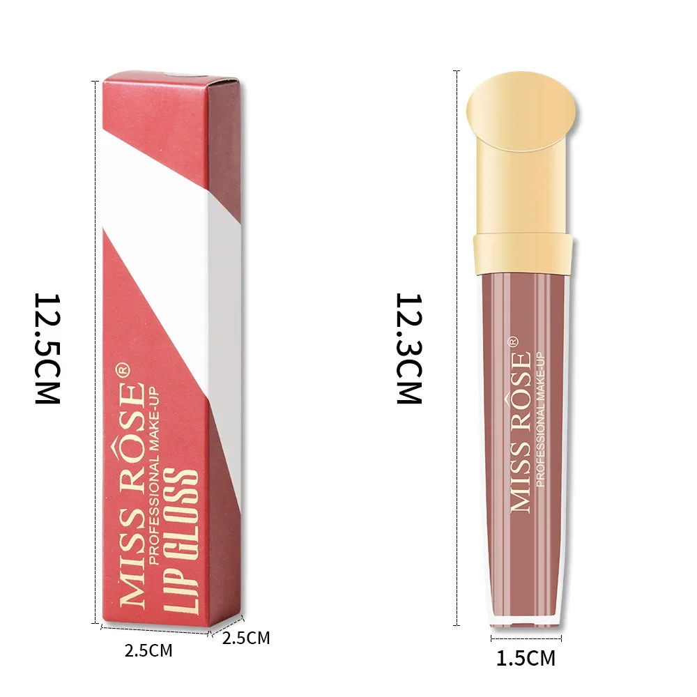 MISS ROSE Retro Matte Longwear Lippenstift Lipgloss Lip Glaze Make-up Lichtecht Antihaft-Cup Rote Lippenstifte Lip Glaze Cosmetics