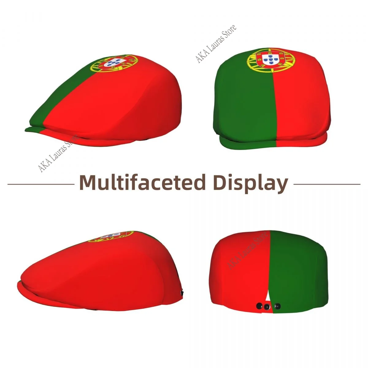 Newsboy Cap Vertical Flag Of Portugal Vintage Casual Cap Berets Visor Gatsby Flat Ivy Hat Elegant Men's Beret