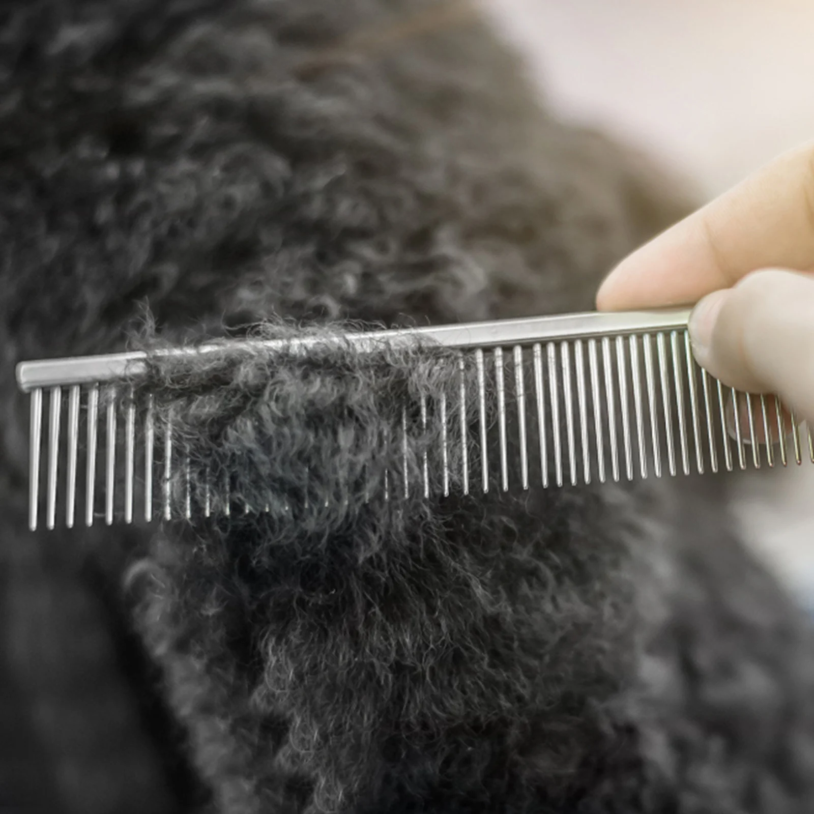 

Dog Combs Stainless Steel Metal Cats Dogs Round Teeth Grooming Pet Supplies Widely Dog Shedding H