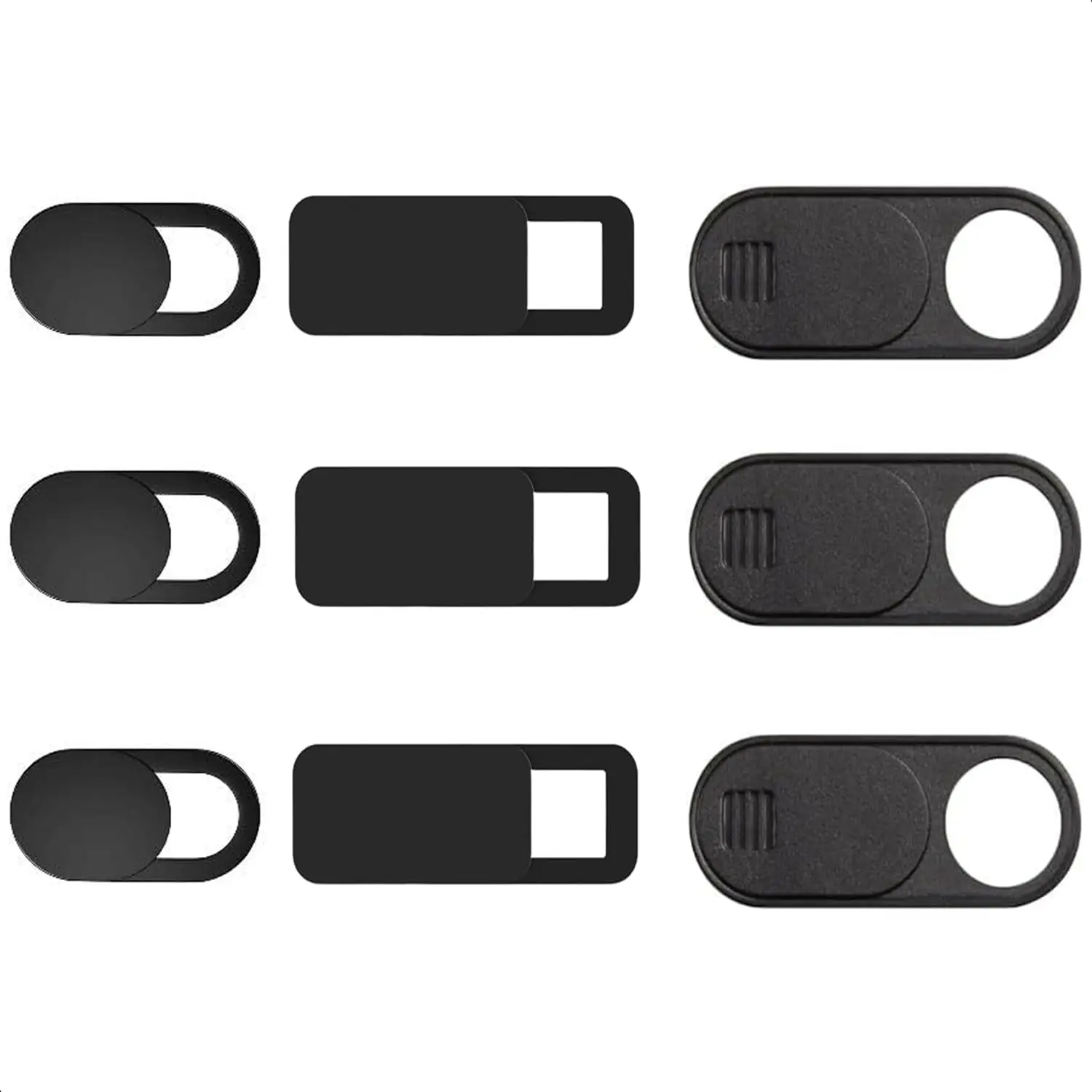 

9-Pack Ultra Thin Webcam Covers (3 Sizes) for Laptops, Tablets, Phones - Privacy Protection