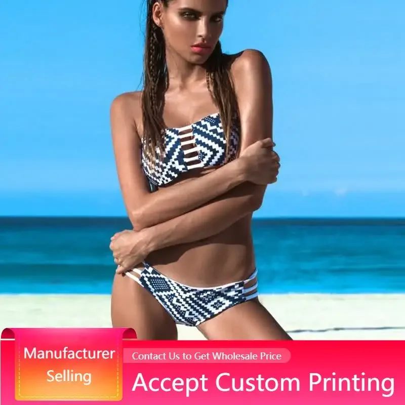 Brazilian Swimwear Bandeau Strapless Bandage Reversible Bikini Swimsuit 18 Teen Open Sexy XXX Hot Sex Bikini Young Girl