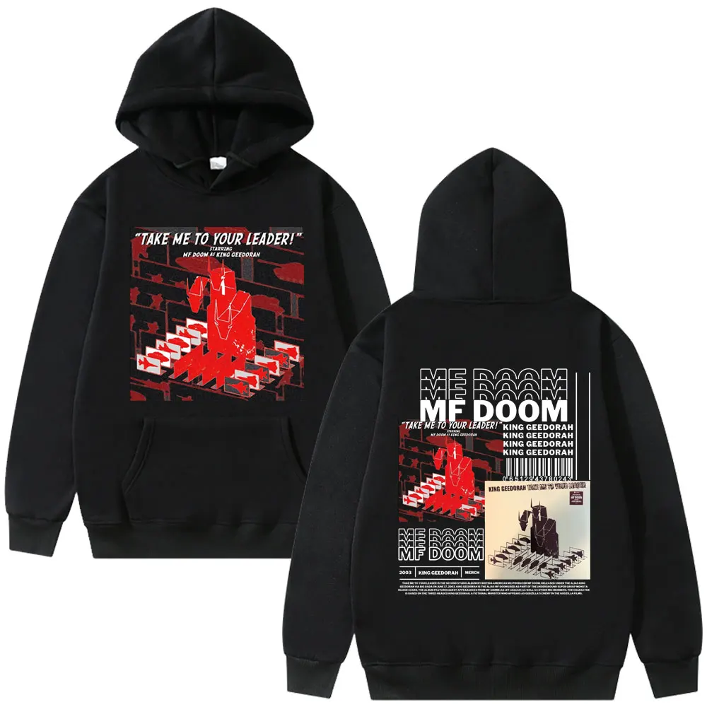 

Rapper Mf Doom King Geedorah Music Album Cover Hoodie Men Women Hip Hop Retro Oversized Sweatshirt Men's Fleece Cotton Tracksuit