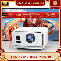 FlixTone D9W Ultra 3000 ANSI Full HD 1080P Projector for Movies Android  WiFi 6 Home Theater Beam Projector for Outdoor Video