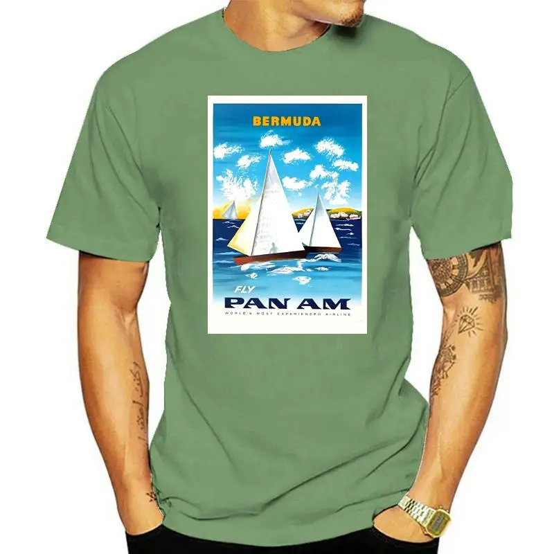 2022 Pan Am Bermuda Vintage Poster artist Anonymous USA c 1950 Premium T Shirt