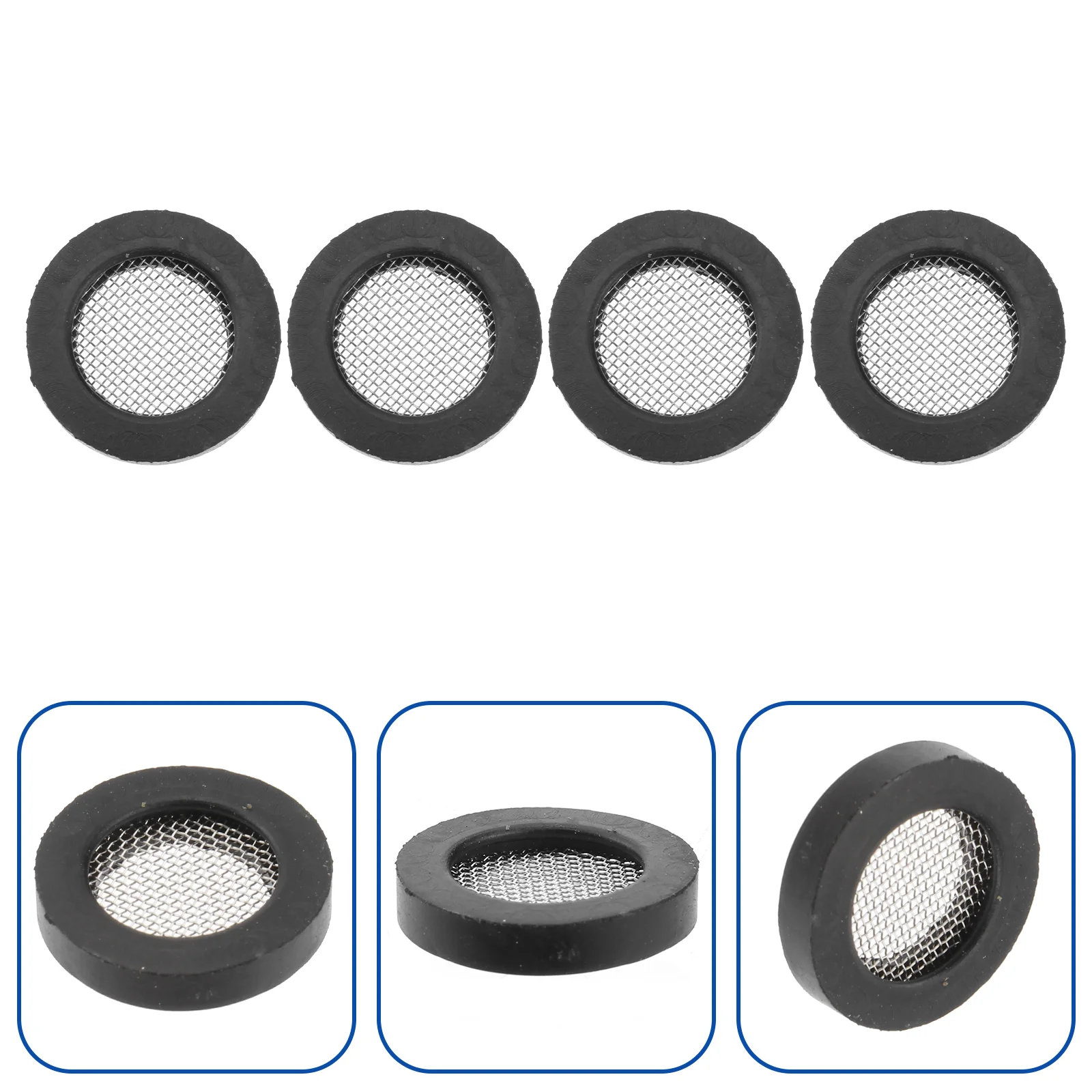 20 Pcs Plumbing Hose Seal Washer Sink Strainer Tool Rubber Gasket with Net Shower Head Filter for Sprinkler Maintenance