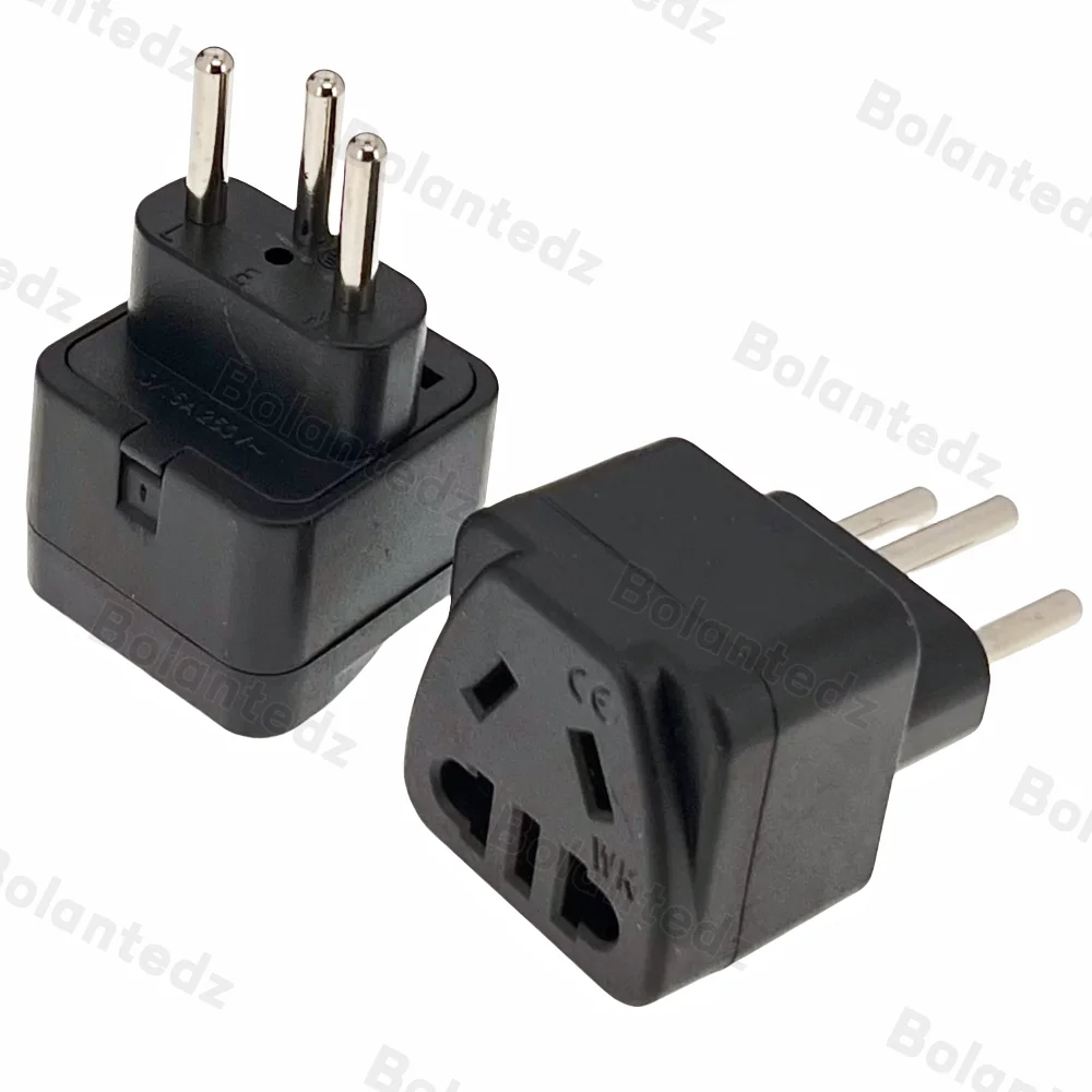 Bolantedz 1Pcs 3pin Switzerland Conversion Plug EURO CN AU USA EU To Type J Swiss Travel Plug Adapter