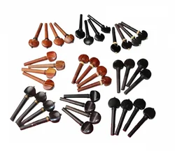 4PCs Violin Pegs 4/4 Different Types Free Gift of 1PC End Button