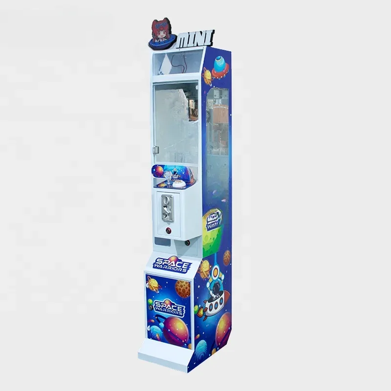 wholesale small toy mini doll machine coin operated crane claw game machine for kids with US dollar bill acceptor credit card