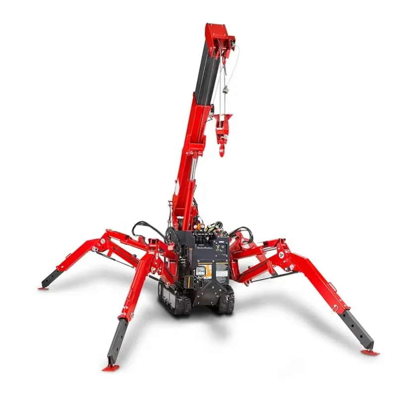 Electric Diesel Hybrid 3 Ton Spider Crane For Clean Indoor Lifting Jobs And Narrow Access Building Materials Handling