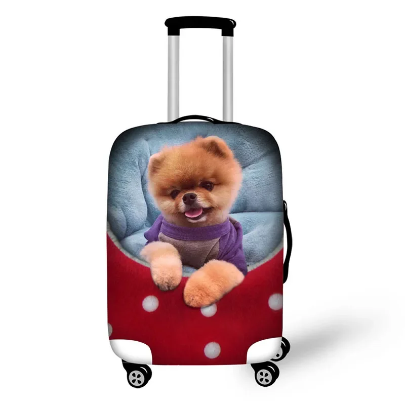 Meng pet small animals print travel luggage suitcase protective cover stretch waterproof portable luggage covers rain cover