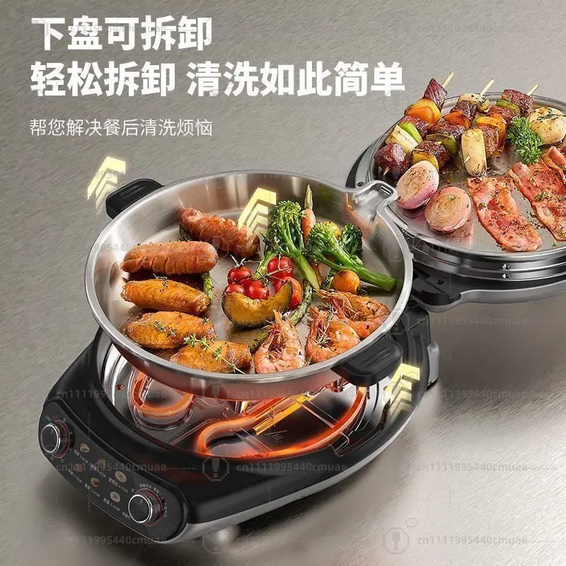 Stainless steel electric baking pan third-generation household double-sided heating pancake pan lower plate