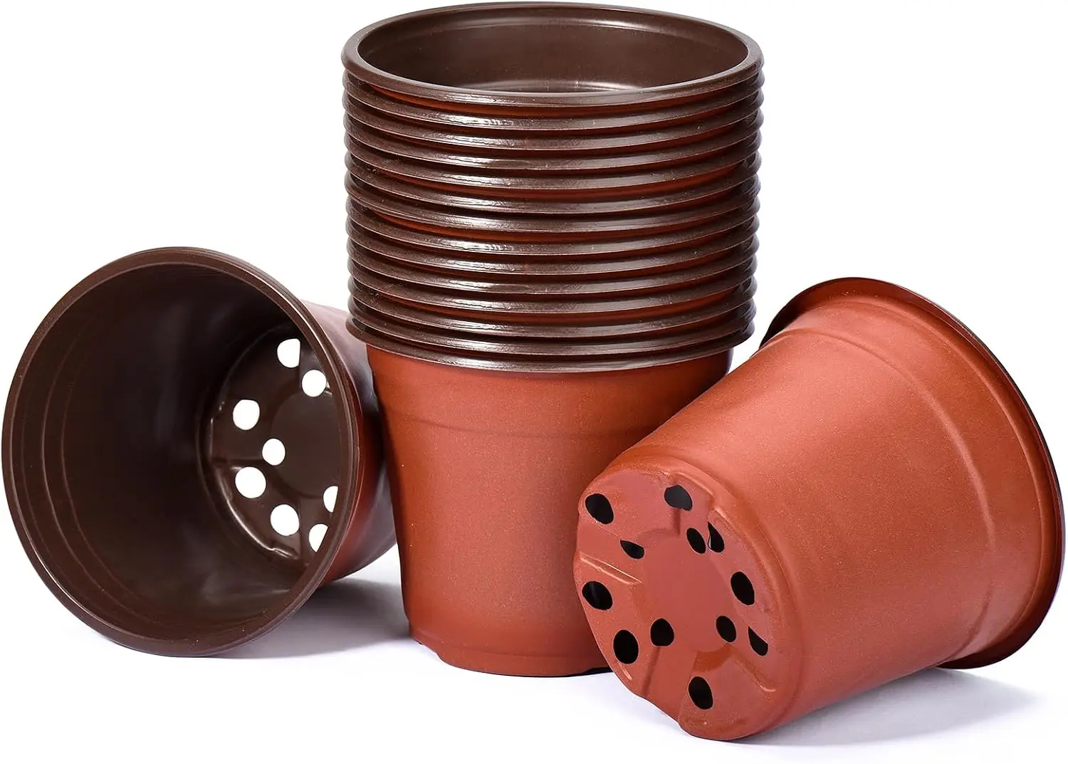 Flexible Kunststoff-Setzlingstöpfe 4-6 Zoll 75-150 Einzelbehälter für den Anbau von Sukkulenten und Blumensamen Spezialisiert – Detail 1