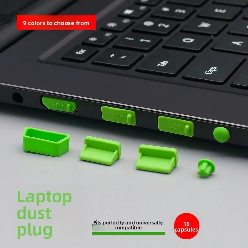 16Pcs/set Universal Anti Dustproof Notebook Port Plug Silicone Protector USB Elastic Laptop Computer Cover Stopper