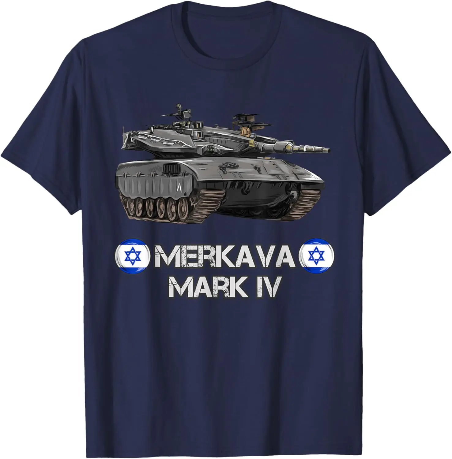 Israel Army Merkava Mark 4 Main Battle Tank T-Shirt Short Sleeve Casual 100% Cotton Shirt