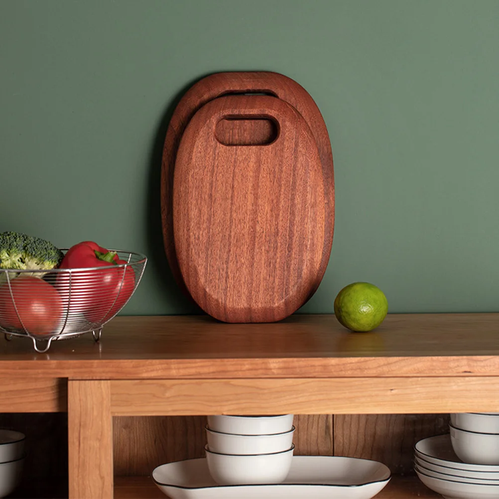 

Ebony Cutting Board Premium Solid Wood Reversible Anti Warp Cracks Chopping Block for Kitchen Fruit Meat Vegetable Fish