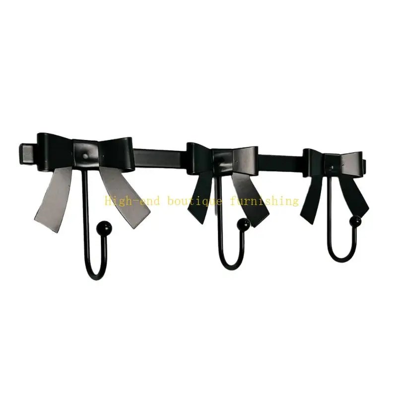 

L9NB Romance French Bowknot Wall Hook Strong Metal Construction For Hanging Heavy Items