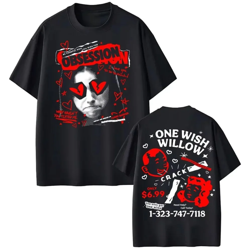 One Wish Willow Obsession 2026 Horror Movie Fan Graphic T-Shirt Cotton Men Women Y2k Oversized Tshirt Vintage Casual Top