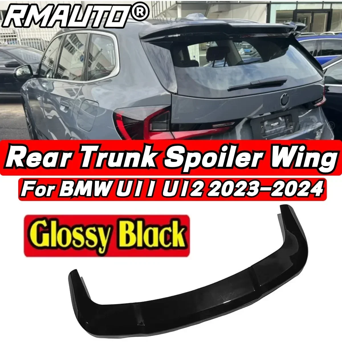 BMW U11 Car Rear Roof Spoiler Body Kit Real Carbon Fiber Car Rear Spoiler Wing For BMW X1 U11 M Sport 2023 2024 Car Accessories