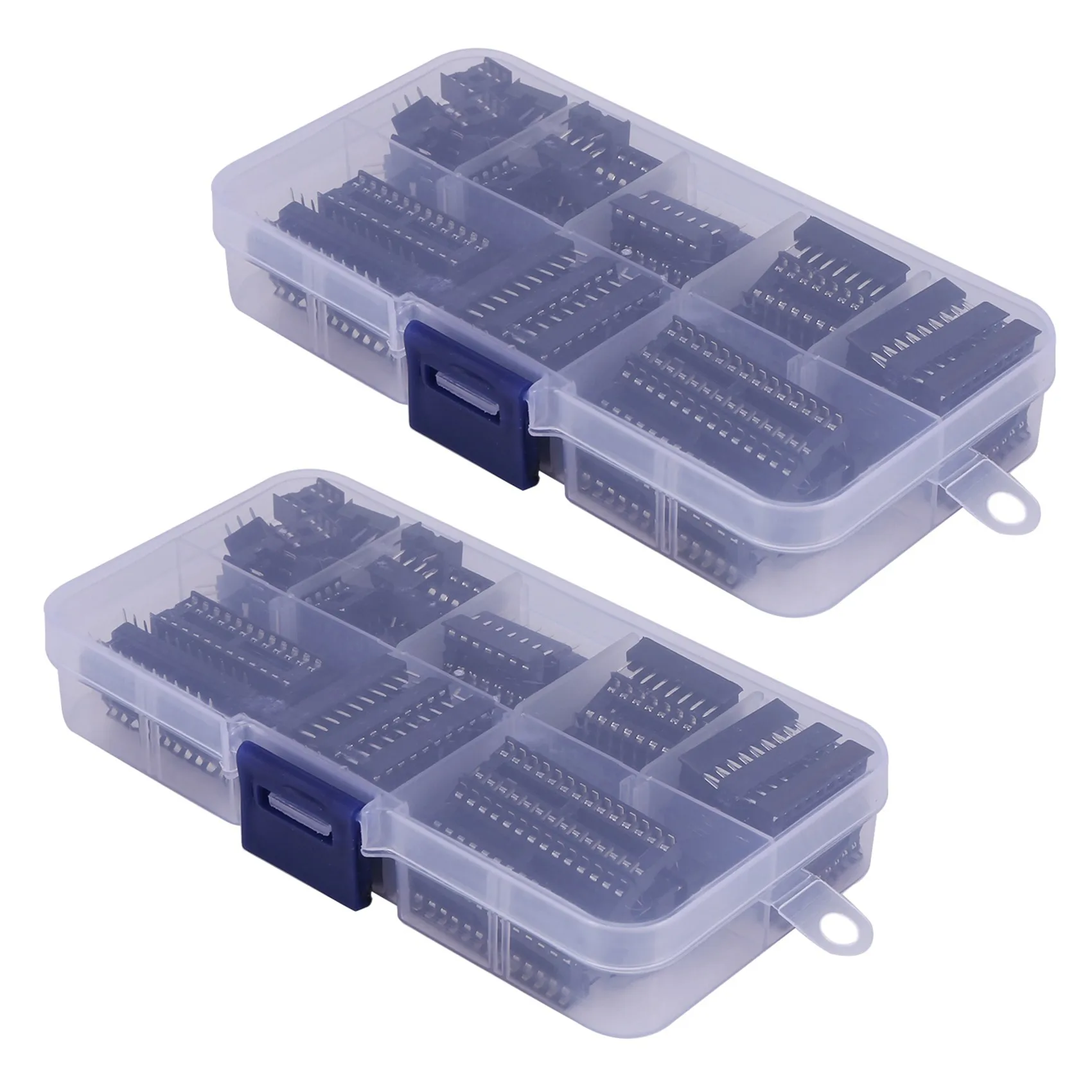 ABKN-132Pcs DIP IC Sockets Adaptor Solder Type Socket Kit 6,8,14,16,18,20,24,28 Pin For Arduino PCB DIY Kit