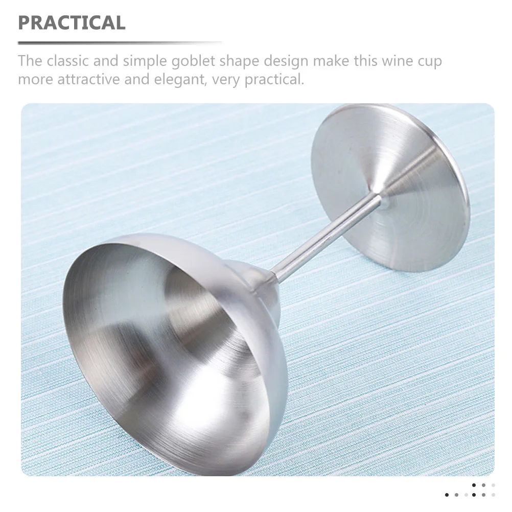 

304 Stainless Steel Cocktail Cup Wine Goblet for Red Wine Party Bar Metal Drinking Cups 2024 New Arrival