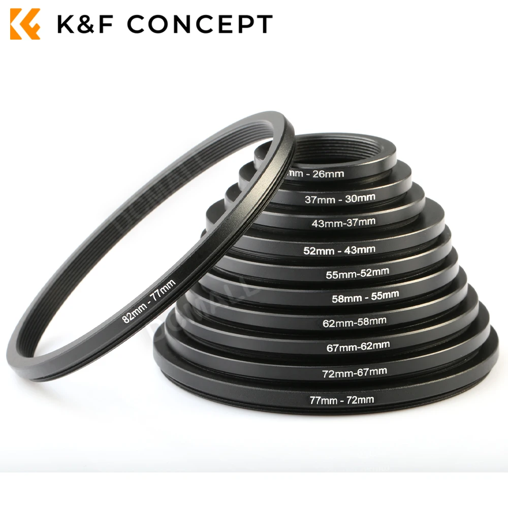 K&F Concept Adapter Camera Lens Ring Anel Adaptador Para Cima e Para Baixo 32-77mm Compatible with Canon Nikon Tamron Camera