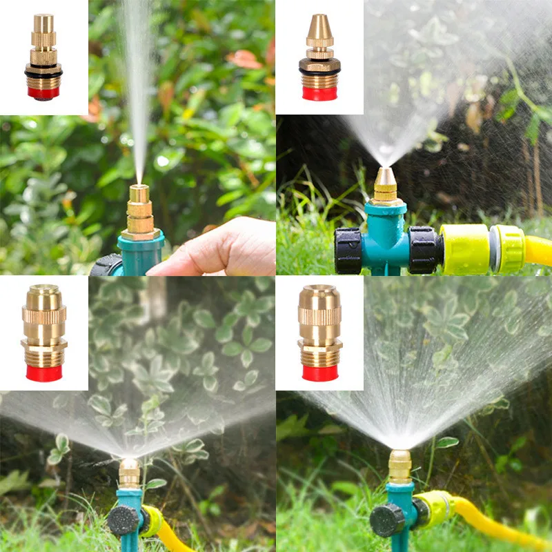 

10Pcs 1/2" Brass Atomizing Watering Sprayer Adjustable Sprinkler Heads Nozzles Outdoor Yard Cooling Misting Irrigatio Tool