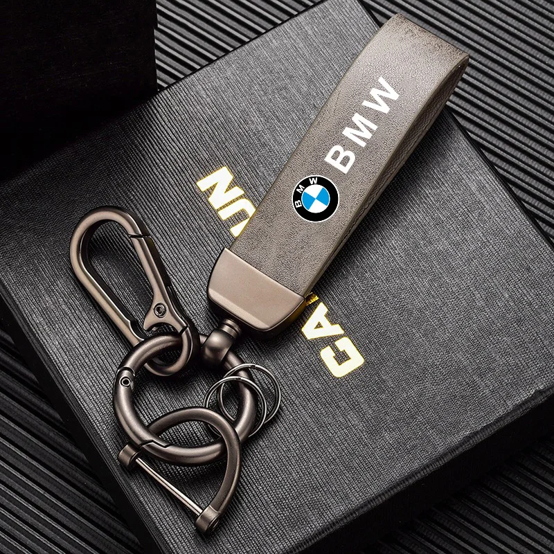 Car Genuine Leather Key Chain Key Rings 3D Metal Keychains For BMW M3 M4 M5 F93 F92 F97 F98 F95 F96 F94 G30 G20 G05 G06 G07 F07