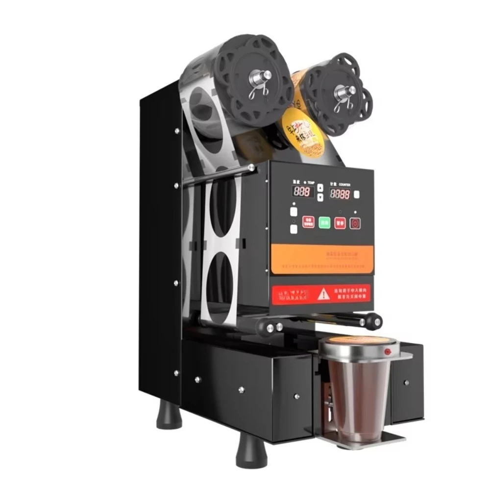 High Quality Soup Takeaway Packaging Bubble Tea Equipment Ice Cream Cup Sealing Machine Automatic Cup Sealer Machine - view 4