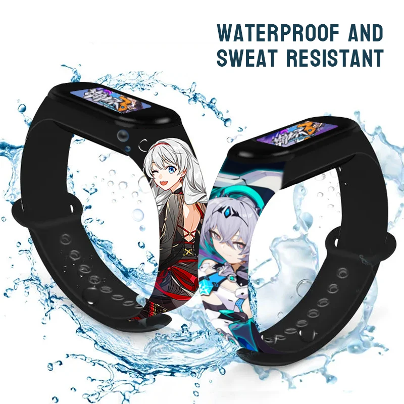 Printed Strap for Xiaomi Mi Band 7 6 5 4 3 Anime Character Pattern Watchband Sport Wristband Replaceable Bracelet for Smartwatch