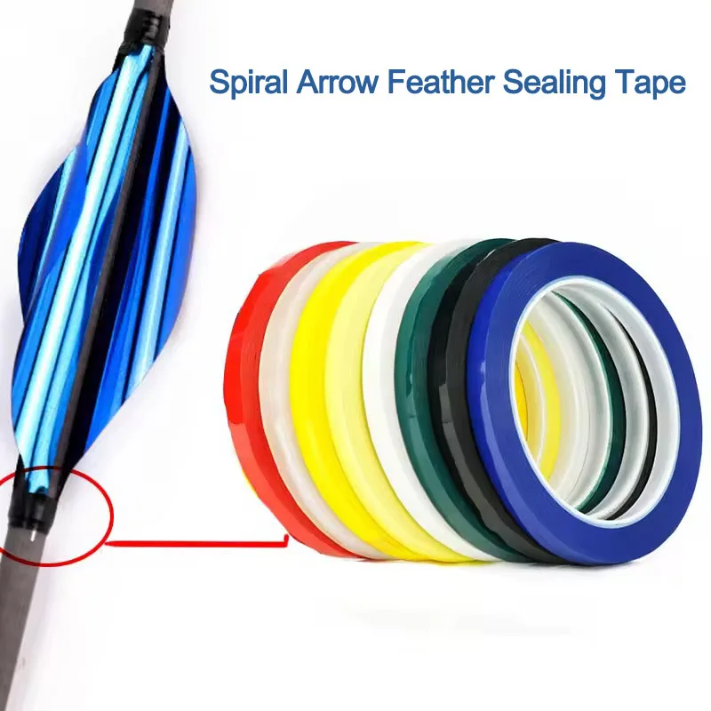 1pc 2pc 3pc 5pc 50m/roll Archery Spiral Feather 3mm Sealing Tape Adhesive Arrow Spin Wing Vane Fletching Glue Shooting Accessory