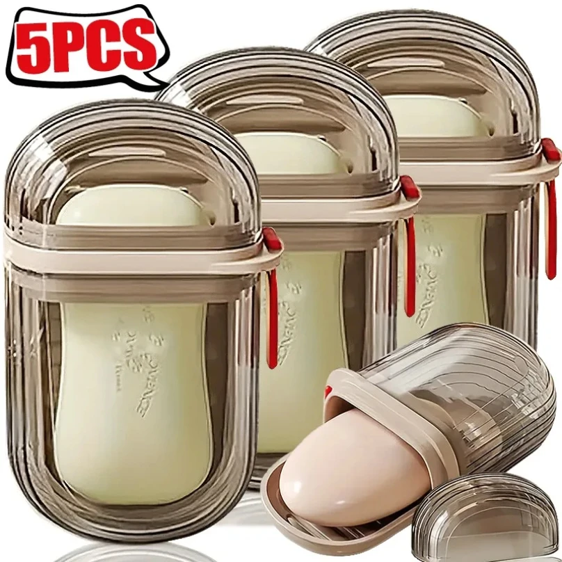 

Прозрачный пластиковый портативный лоток для мыла 1-5 шт