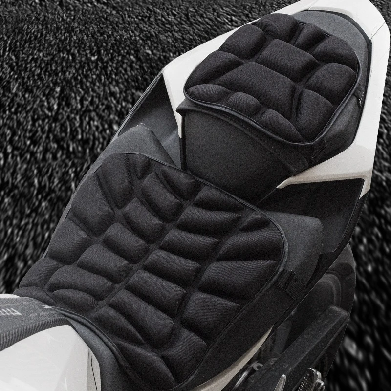 

3D Motorcycle Seat Cushion Black EVA Foam Soft Comfortable Breathable Seat Covers Mats Motorcycles Electric Bike Accessories