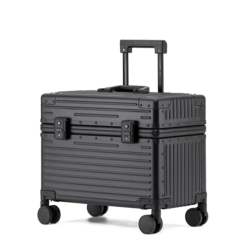 All-aluminum magnesium alloy photography trolley case, upper flip 20-inch camera case, horizontal version, captain case