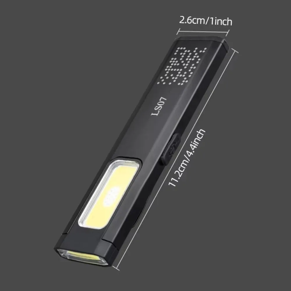 USB سلسلة المفاتيح القابلة لإعادة الشحن مصباح يدوي المغناطيسي الخلفي سطوع عالية مصباح شعلة صغيرة 650Lm إخراج الكاشف وضع مصباح ليد جيب