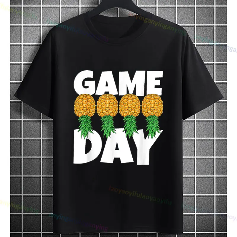 تي شيرت برسومات الأناناس المضحكة أنا فقط أحب الأناناس حقًا على ما يرام؟ قصيرة الأكمام Crewneck القطن الخالص الفكاهة نمط التي شيرت #4